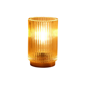Desk Bedside Glass Table Lamp with LED Warm Light