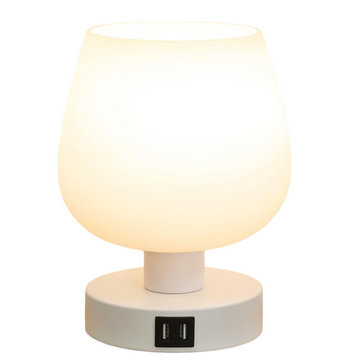Modern Table Lamp With White Glass Lampshade