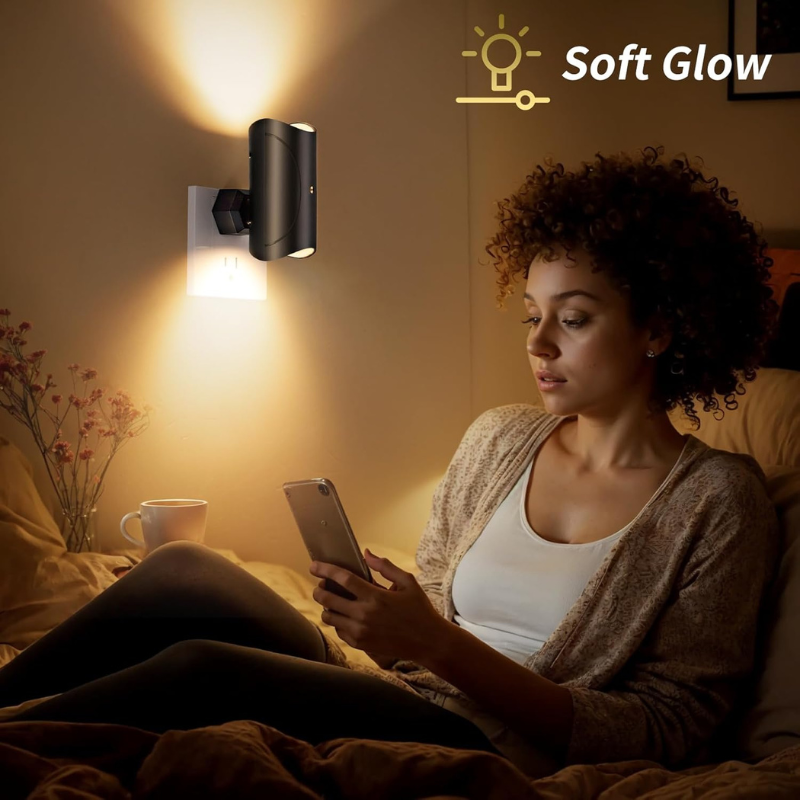 3000K Soft White Night Light Plug in Wall