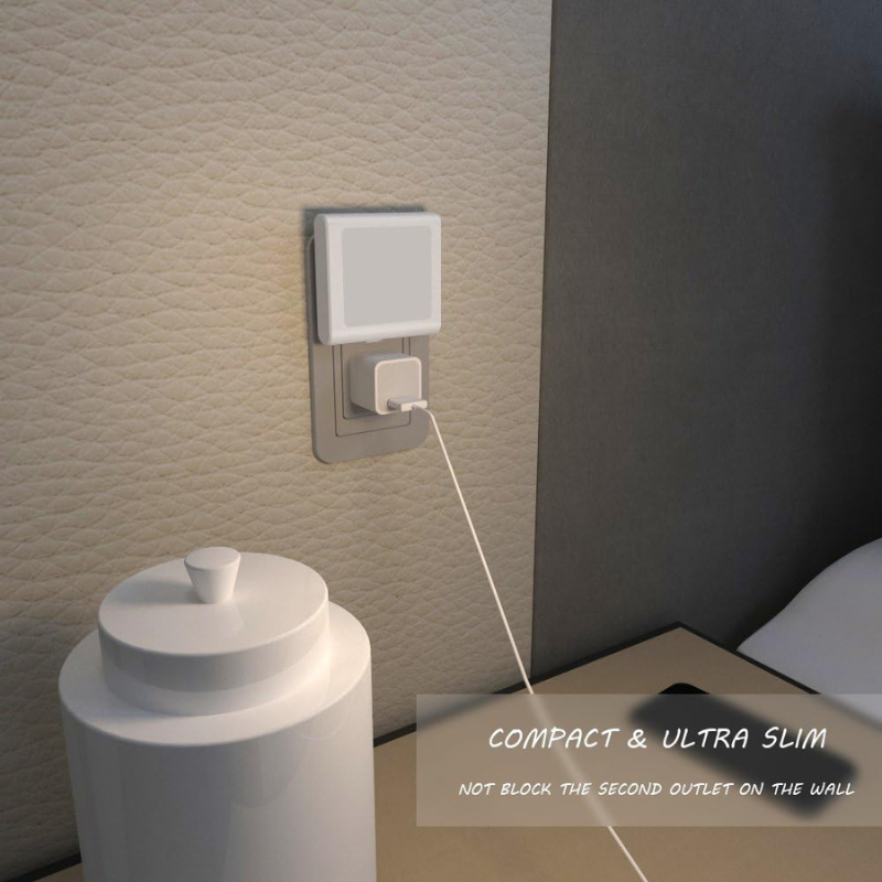 2 Pack Plug-in Led Night Light with Auto Dusk to Dawn Sensor
