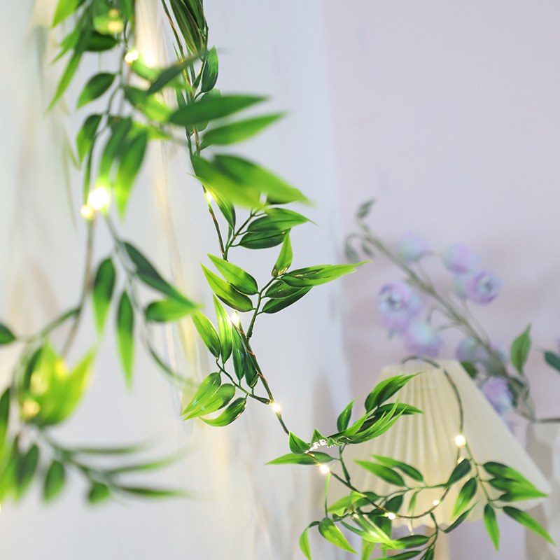 Vine String Lights with LED Simulated Willow Leaves Fairy Lights