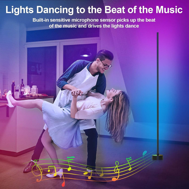 Corner Floor Lamp - Smart RGB LED Corner Lamp with App and Remote Control