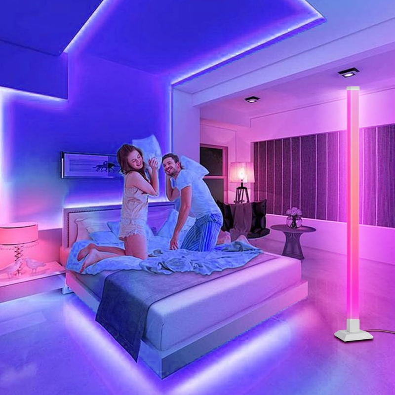 Led Floor Lamp Dimmable 16 Million Colors for Bedroom with Remote